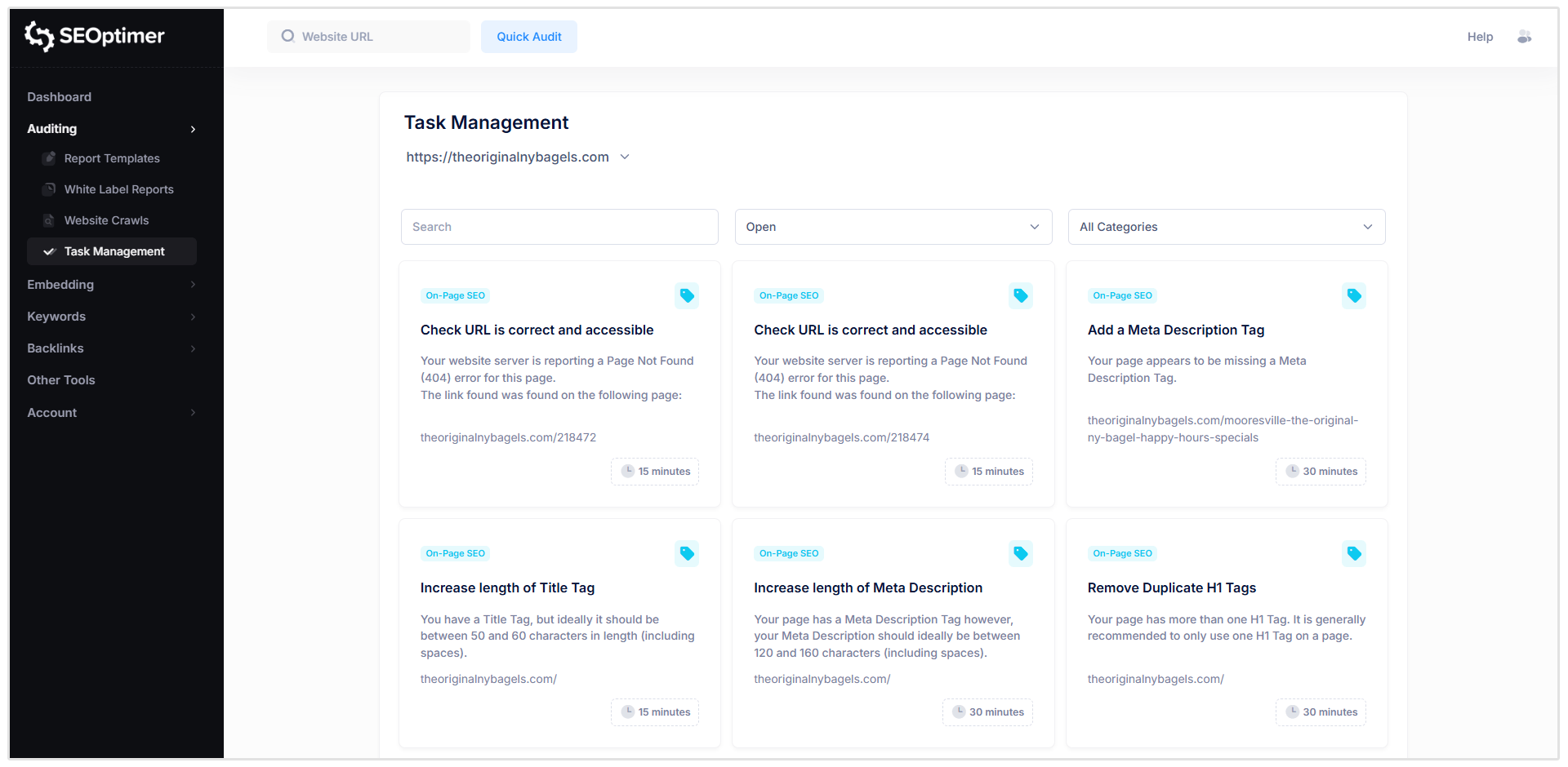 Task Management dashboard